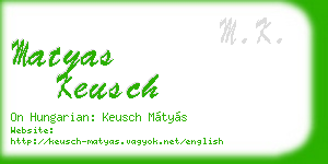 matyas keusch business card